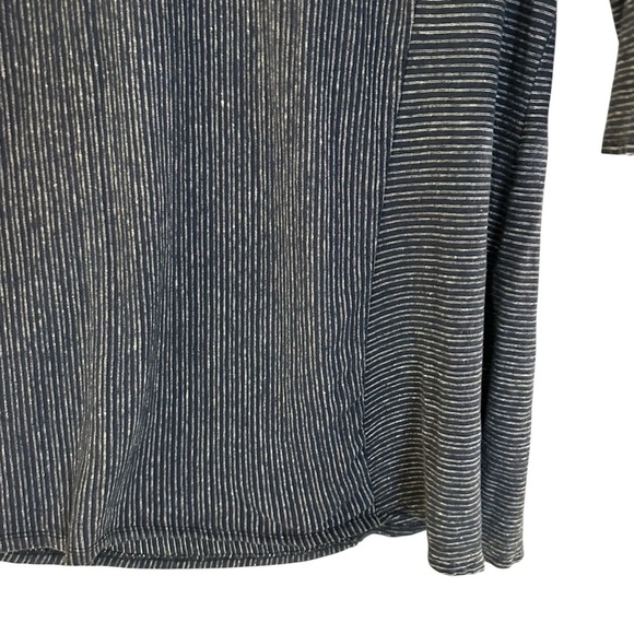 J. Jill blue striped Lagenlook hemp and organic cotton tunic top Large - Picture 6 of 12
